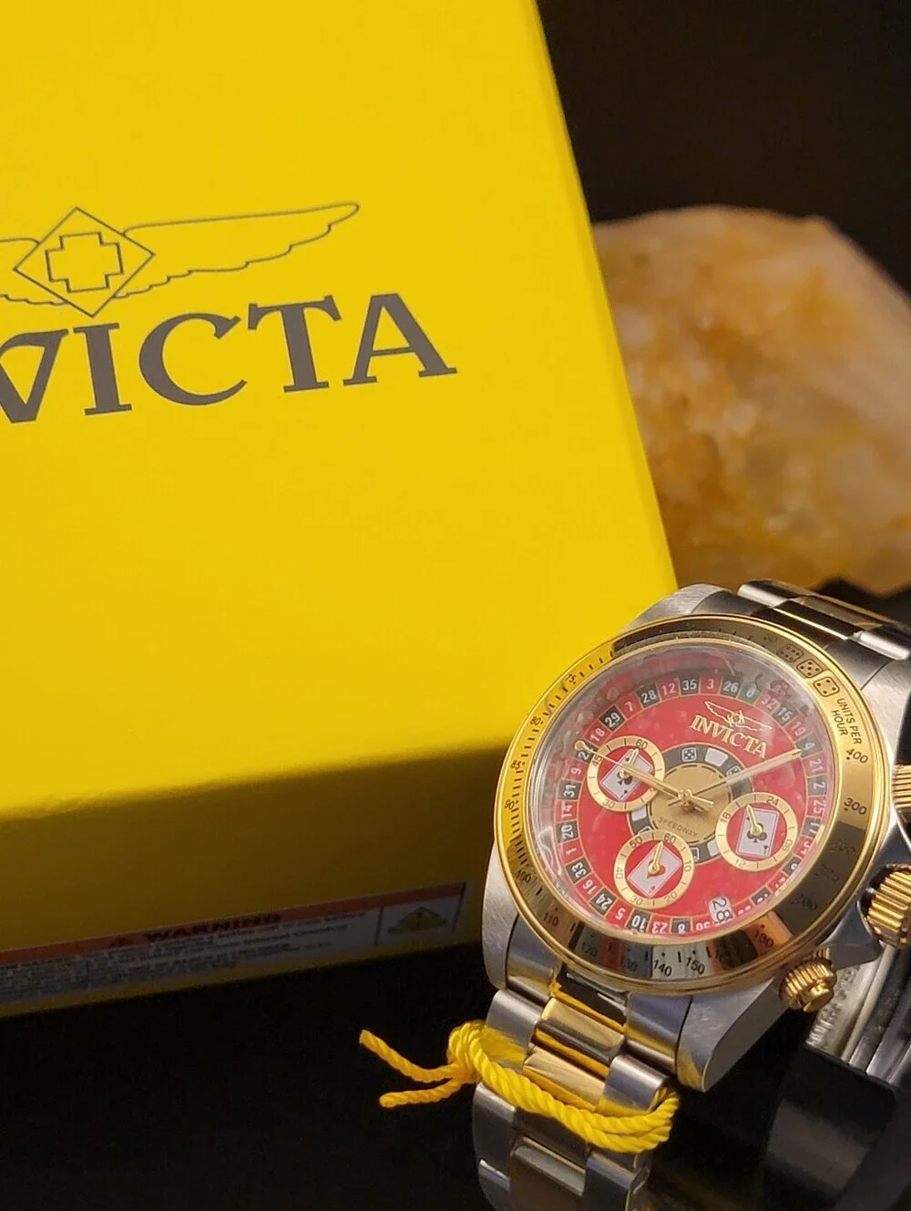 NWT Invicta Speedway Monte Carlo LE  Men's Watch 39.5mm, Gold Steel 50495 Casino